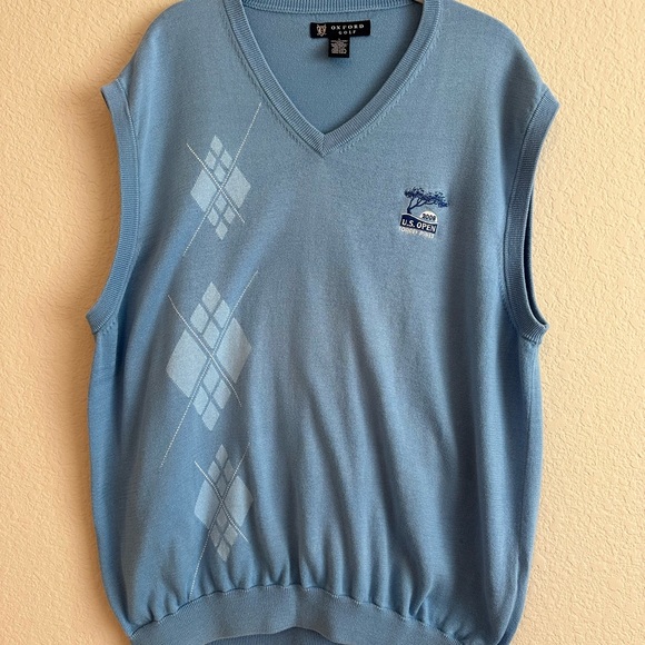 Oxford Golf men’s blue Oxford vest. Torrey Pines US Open 2008. Size Large - Picture 2 of 4